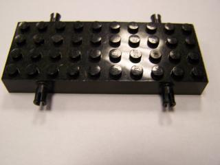 Lego Podvozek brick upravené 4 × 10 s 4 piny černá
