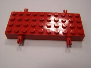 Lego Podvozek brick upravené 4 × 10 s 4 piny červená