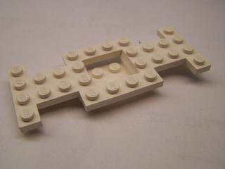 Lego Podvozek základní 4 × 10 × 2/3 s 2 × 2  bez středového otvoru bílá