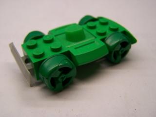 Lego Podvozek základní 4 × 6 závodní základna s kolečky s nárazníky jasně zelená