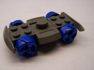 Lego Podvozek základní 4 × 6 závodní základna s kolečky s nárazníky tmavě šedá