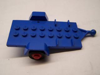 Lego Podvozek základní přívěs 4 × 8 s červenými koly modrá