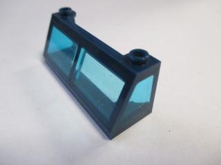 Lego Přední okno 2 × 6 × 2 vlakové s průhledným světle modrým sklem tmavě modrá