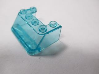 Lego Přední okno 3 × 4 × 1 1/3 s 6 nopy na vrcholu průhledná světle modrá