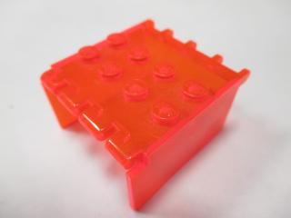 Lego Přední okno klenba 4 × 4 × 2 prodlužovač průhledná neonově oranžová