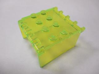 Lego Přední okno klenba 4 × 4 × 2 prodlužovač průhledná neonově zelená