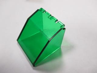 Lego Přední okno klenba 4 × 4 × 3 průhledná zelená