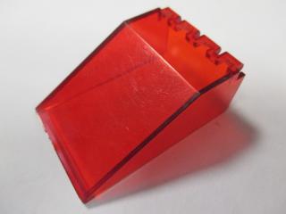 Lego Přední okno klenba 6 × 4 × 2 průhledná červená