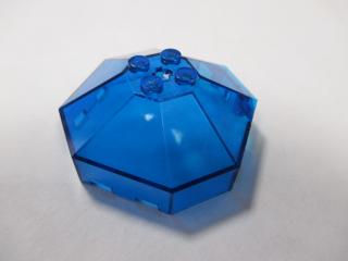 Lego Přední okno klenba 6 × 6 s křížovým otvorem průhledná tmavě modrá