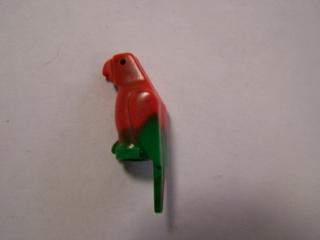 Lego Pták papoušek mramorově zelené peří červená