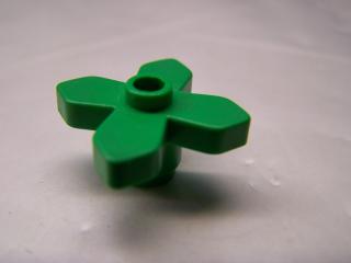 Lego rostlina kytka 2 × 2 hranaté listy jasně zelená