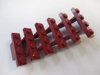 Lego schody 7 × 4 × 6 tmavě červená