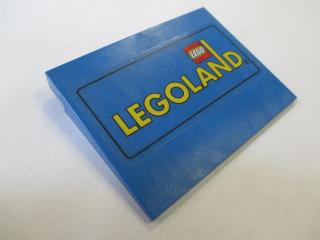 Lego Sklon 6 × 8 s nálepkou legoland modrá