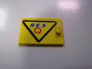 Lego skříň 2 × 3 × 2 dveře nálepka s RES - Q pravé žlutá