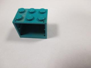 Lego skříň 2 × 3 × 2 plné nopy tmavě tyrkysová