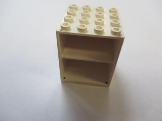 Lego Skříň 4 × 4 × 4 s držákem a dírama na dveře bílá