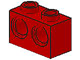 Lego Technic Brick 1 × 2 s dvěma otvory červená