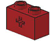 Lego Technic Brick 1 × 2 s křížem tmavě červená