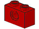 Lego Technic Brick 1 × 2 s otvorem červená