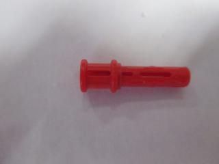 Lego Technic Pin dlouhý hřebeny podélně (stop bush) červená