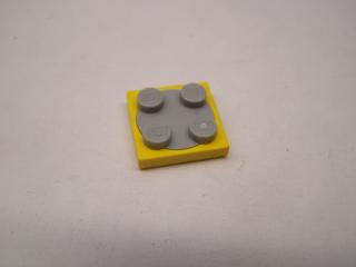 Lego Točna 2 × 2 placatá se světle modrošedým vrchem žlutá