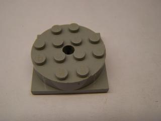 Lego Točna 4 × 4 čtyřhraná základna s vrchem světle šedá