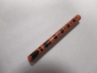 Lego Tyč 4L (hůlka) příčná flétna tmavě oranžová