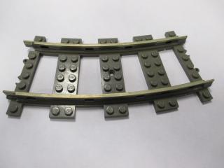 Lego Vlaková kolej 9V zatáčka tmavě šedá