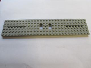 Lego Vlakové základní 6 × 28 s 6 dírama na konci světle šedá