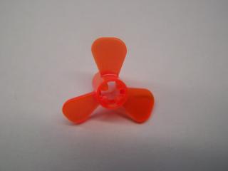 Lego Vrtule 3 lopatky průměr 3 průhledná neonově oranžová