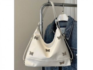 Dámská kabelka s motýlky Barva: Bílá