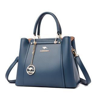 Dámská luxusní kožená crossbody kabelka Barva: Modrá