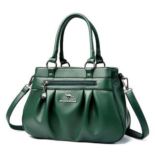 Dámská luxusní kožená crossbody kabelka Italy Barva: Zelená