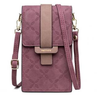 Dámská malá vínová crossbody kabelka na mobil Barva: Vínová