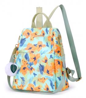 Dámský elegantní batoh s květinovým vzorem 2v1 Barva: Vícebarevná