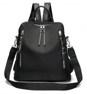 Dámský městský nylonový batoh 2v1 Barva: Černá