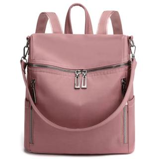 Elegantní dámský nylonový batoh 2v1 Barva: Růžová