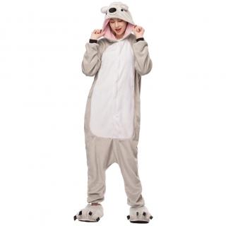 Kigurumi overal Koala  SUPERHITY.CZ Barva: Šedá, Velikost: S 150-160 cm