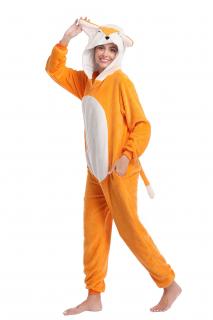 Kigurumi overal Liška na zip Velikost: L 170 - 180 cm