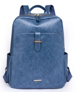 Kožený dámský batoh Barva: Modrá