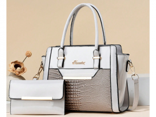 Luxusní crossbody kabelka s peněženkou Barva: Bílá