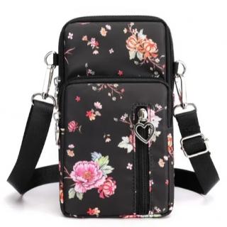 Malá dámská crossbody kabelka na mobil Barva: Květy