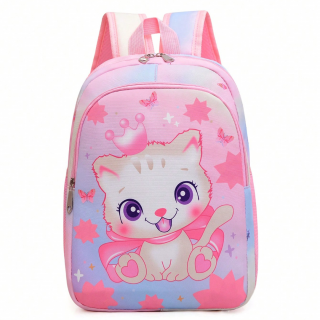 Malý dětský batoh s kočičkou Barva: Růžová