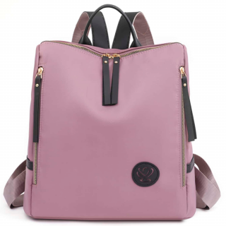 Růžový nylonový dámský batoh Barva: Růžová