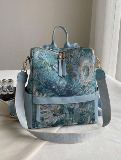 Stylový nylonový batoh 2v1 Barva: Modrá