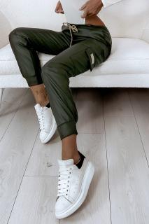 Stylové dámske kalhoty Nelly Cargo,khaki (Stylové dámske kalhoty Nelly Cargo,jogger)