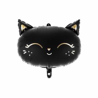 Fóliový balónek Kočička - černá