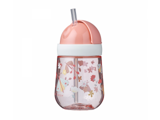 Láhev S BRČKEM 300 ML 9M+ KVĚTINY A MOTÝLI - Little Dutch