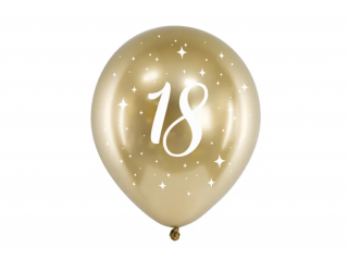 Narozeninový balónek zlatá 18