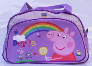 AZZAR Sportovní taška Peppa Pig Duha fialová